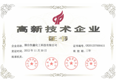 高新技术企业证书