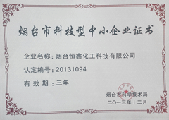 烟台市科技型中小企业证书